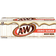 Load image into Gallery viewer, A&amp;W Root Beer Zero can 12floz/355ml **LIMIT OF 2**
